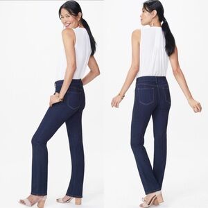NWT NYDJ Marilyn Straight Jeans Size 16 Dark Wash Style 731